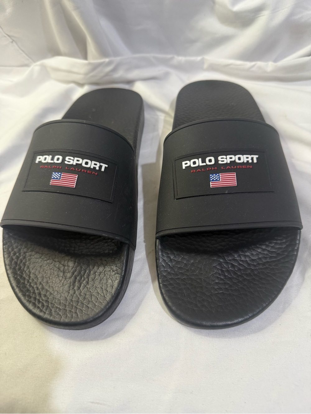 Polo Ralph Lauren Sport Men's Slides Black Size 13